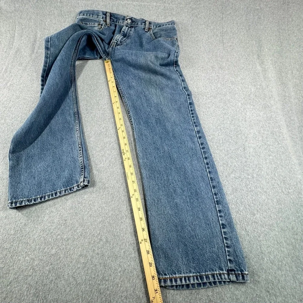 Levis 505 Jeans Mens 36x32 Blue Straight Red Tab Medium Wash Denim Pants Y2K VTG